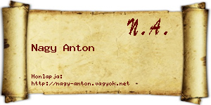 Nagy Anton névjegykártya